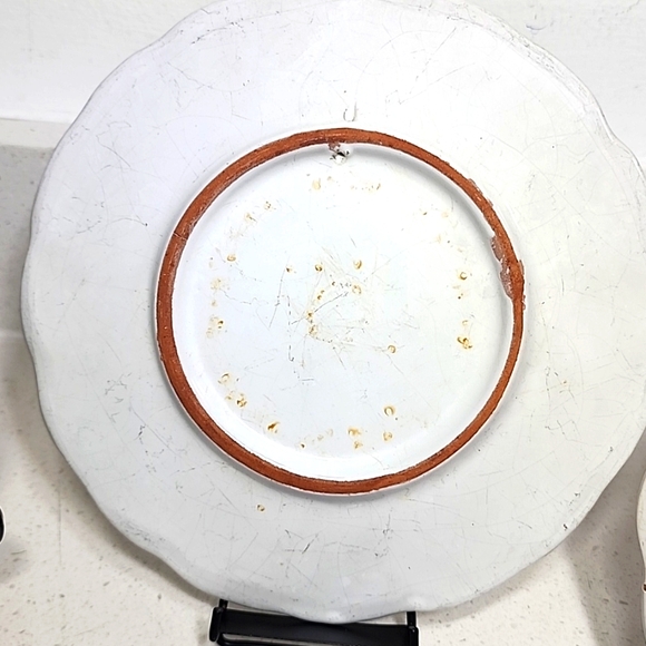 Vintage Set Of 4 Plates Hand-Painted In Italy - Picture 9 of 12